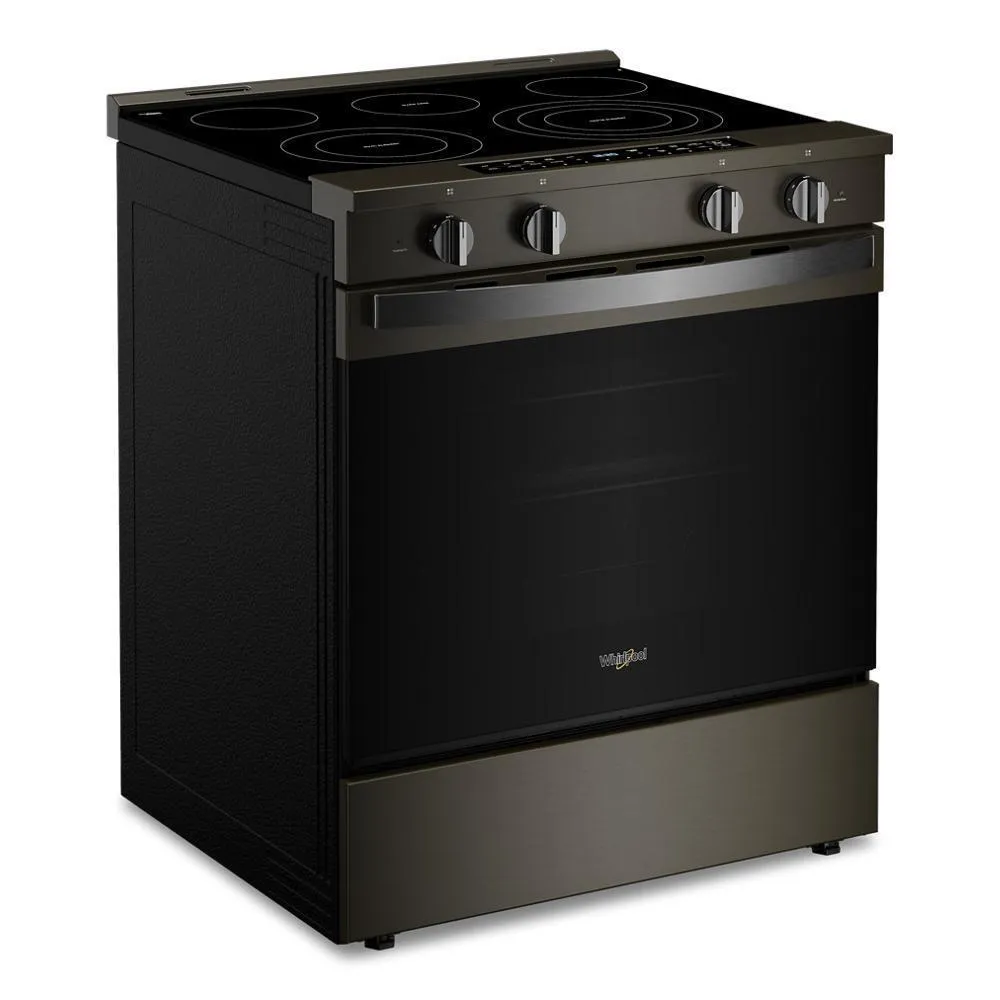 Whirlpool WSES7530RV 30-Inch Smart Slide In Electric Range With Air Cooking Technology. No Preheat Air Fry. Wipeclean&#8482; Coating. Steam/Self Clean And High Speed Preheat