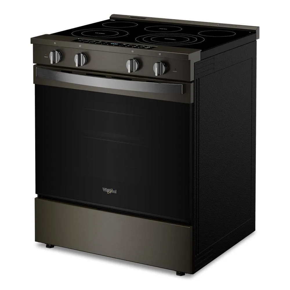 Whirlpool WSES7530RV 30-Inch Smart Slide In Electric Range With Air Cooking Technology. No Preheat Air Fry. Wipeclean&#8482; Coating. Steam/Self Clean And High Speed Preheat