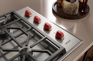 Wolf 9062310 30 Professional Gas Cooktop Brushed Brass Bezel Kit