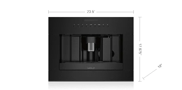 Wolf EC24B 24 Coffee System - Black Glass